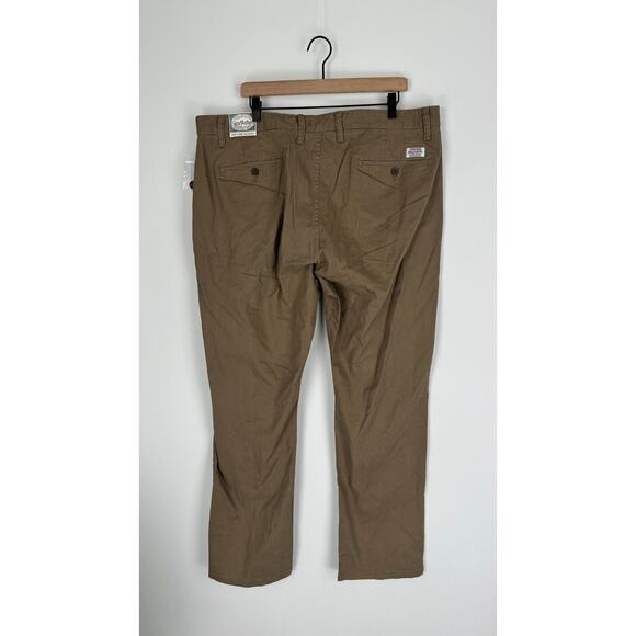 Flag and Anthem Mens Browm Khaki Portland Chino Pants Stretch Size 40/34 NWT - Picture 4 of 9
